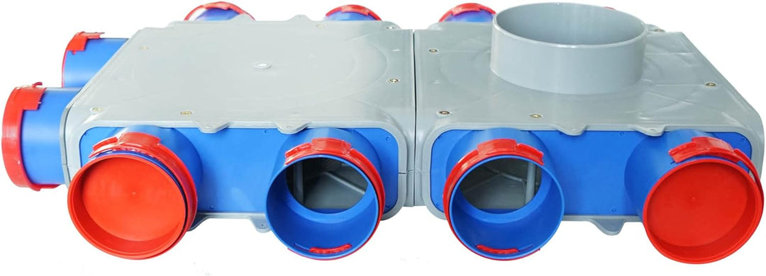 HG Hava Luftverteiler, Rekuperator mit 10 Anschlüssen, Einfache Installation durch Schnappverbindung