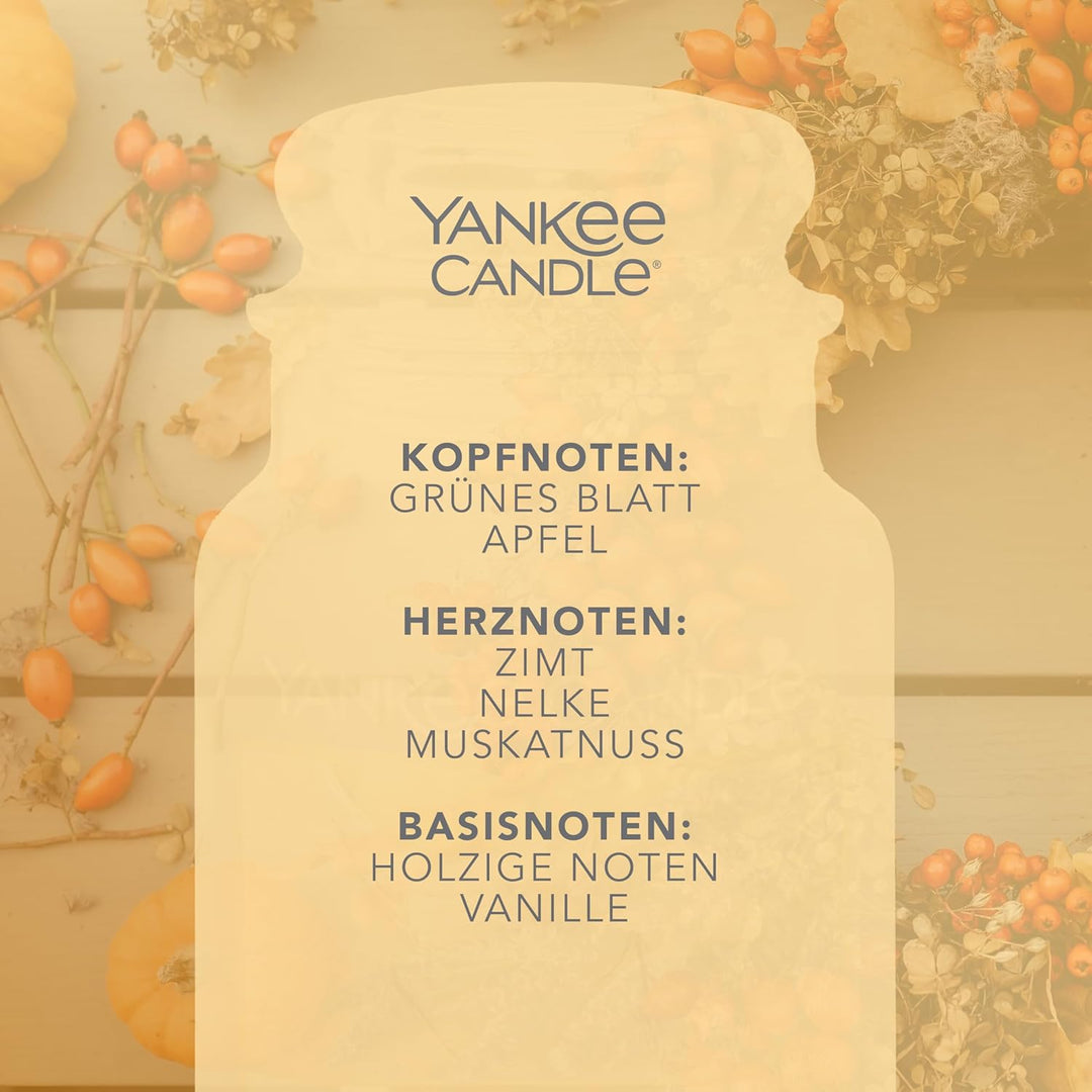 Yankee Candle Duftkerze im Glas (gross) | Autumn Wreath | Kerze mit langer Brenndauer bis zu 150 Stu