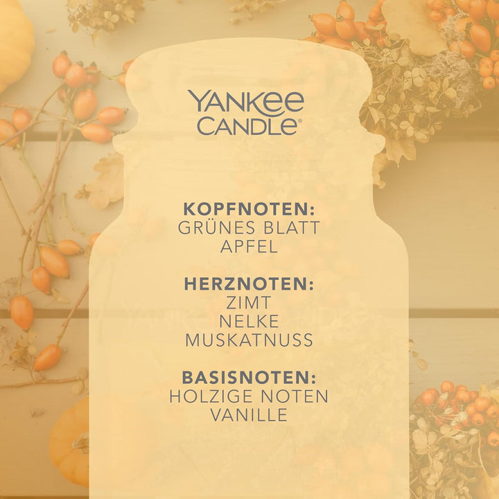 Yankee Candle Duftkerze im Glas (gross) | Autumn Wreath | Kerze mit langer Brenndauer bis zu 150 Stu
