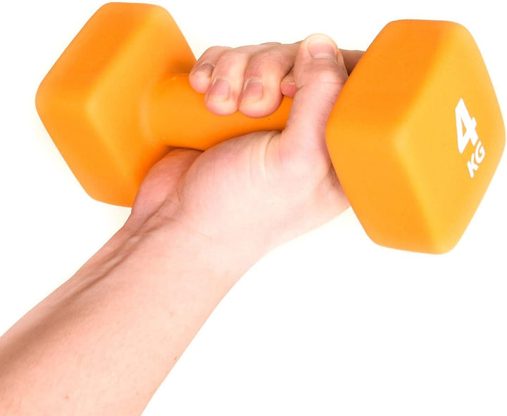 Pure2Improve 4 Neoprenhanteln 4.0 kg orange Krafttraining Ausdauer