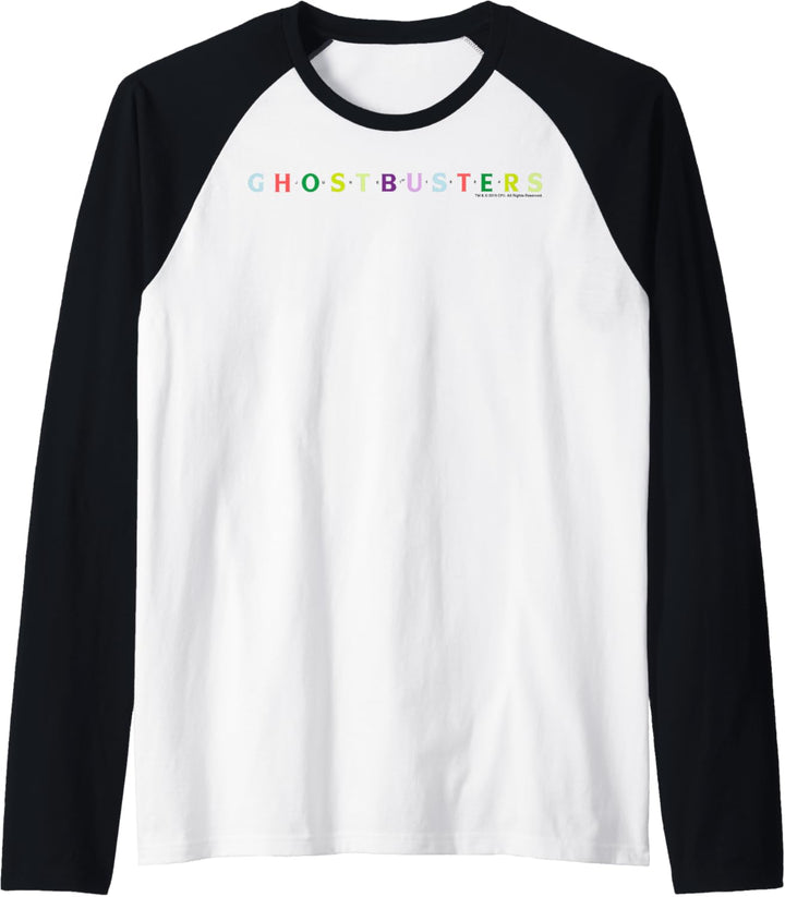 Ghostbusters Colorful Text Logo Raglan