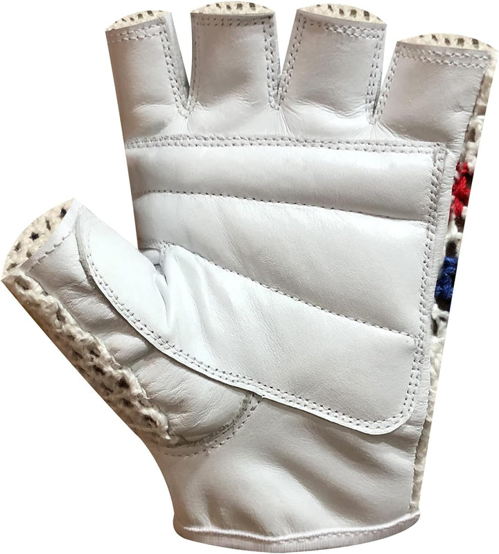 PSS Fingerlose Halbfinger Gepolstert Leder Netz Handschuhe Herren Manner Muskeltraining Bodybuilding