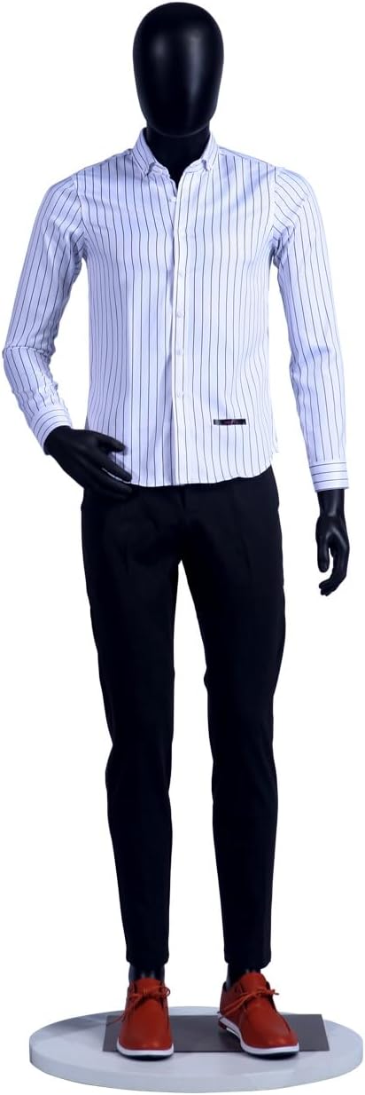 EurotonDisplay männliche Schaufensterpuppe schwarz MC-1Black beweglich matt schwarz Schaufensterpupp