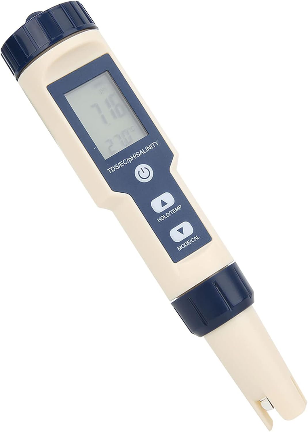 Digitales Salzgehaltmessgerät, EZ-9909 5-in-1 5-in-1-Salzgehalt-PH-Temp-EC- und TDS-Messgerät Wasser