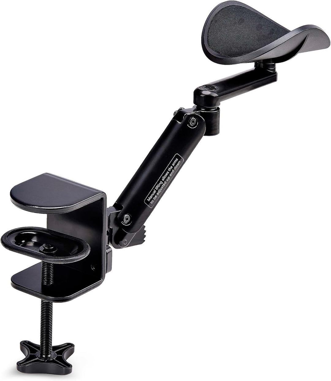 StarTech.com Verstellbare Schreibtisch Armlehne, Ergonomische Armstütze, 360-Grad-Drehbar, Klemmbefe