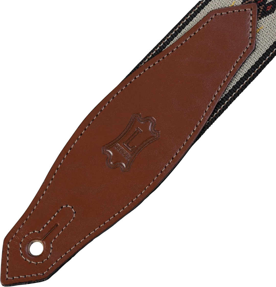 Levy's MSSN80-TAN Gitarrengurt Tan (Polypropylen, Navajo, Jacquardwebung) Bräunen, Bräunen