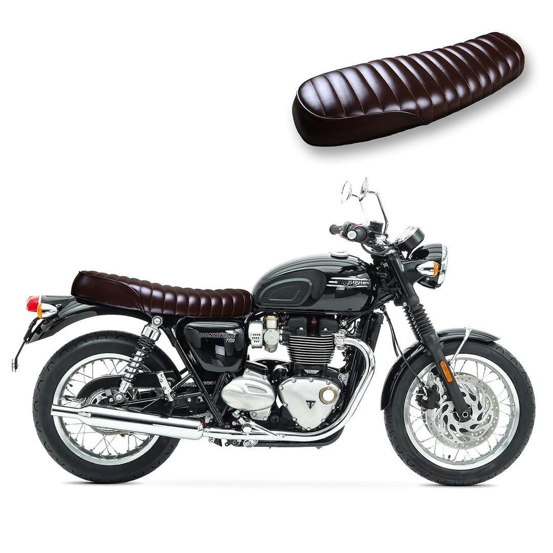 Sitzbank Caferacer kompatibel für Royal Enfield Continental GT 650/535 SL4 Flat braun