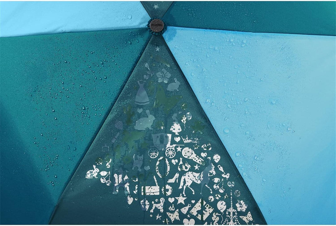 Step by Step Regenschirm, Magic Rain Effect, Doppler für Kinder, inkl. Farbwechsel, Tasche und Hands