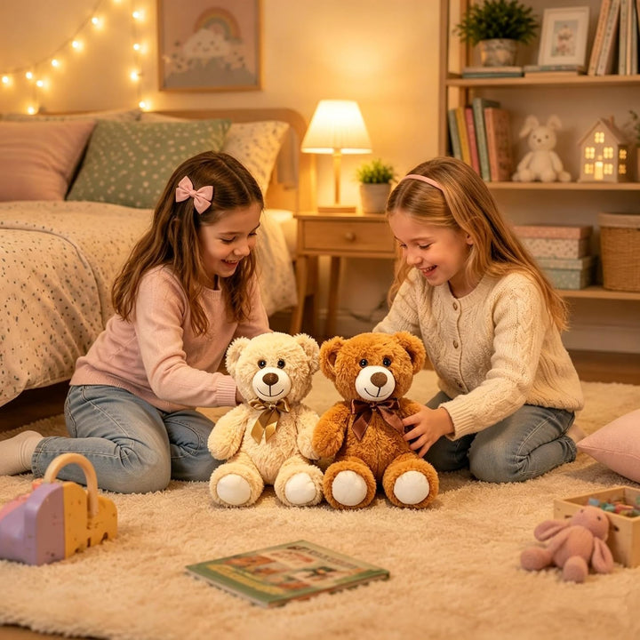 SNOWOLF Bear Plush Cute Stuffed Animal Toys Pillow Bear Doll Gift for Kids Boys Girls Birthday Chris