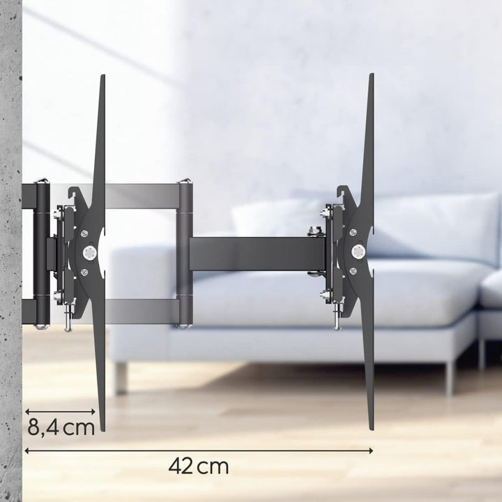 Hama TV Wandhalterung Schwenkbar, Neigbar (32 - 84 Zoll TV Halterung für Fernseher bis zu 50 kg, max