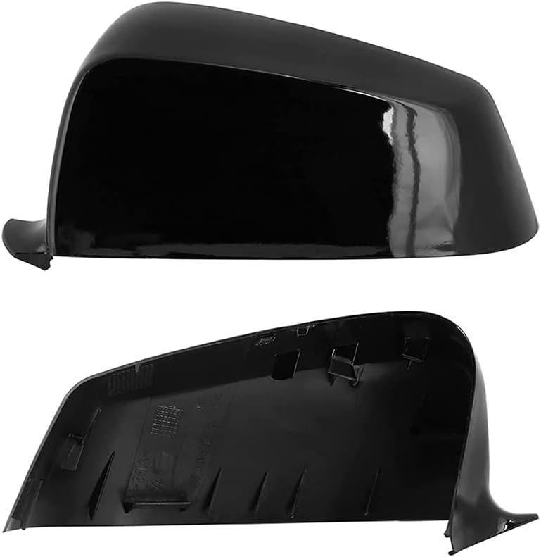 Riloer 1 Paar Auto-Rückspiegelkappen Türseitenspiegelabdeckungen passend für BMW 5er E60 E61 F10 F11