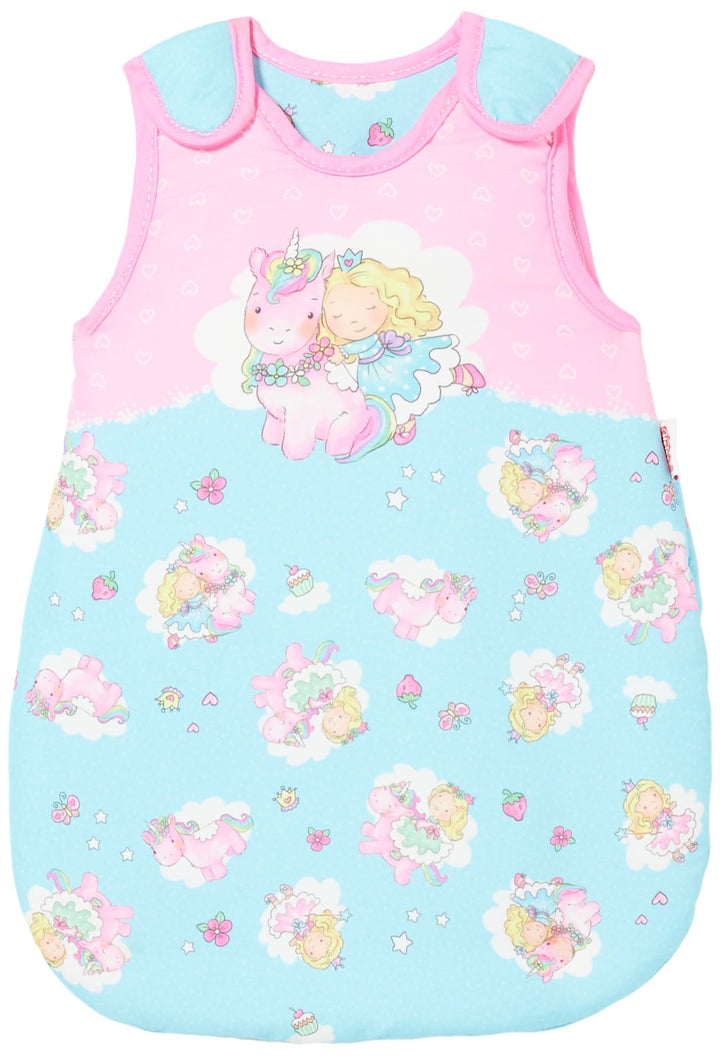 Heless 1994 - Schlafsack für Puppen, im Design Einhorn Emil und Fee Emma, Grösse 28 - 35 cm