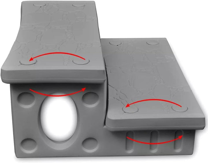 pedkit Einstiegstreppe Whirlpooltreppe Kunststoff Spa-Treppe Einstiegshilfe Rutschsicher mit 2 Stufe