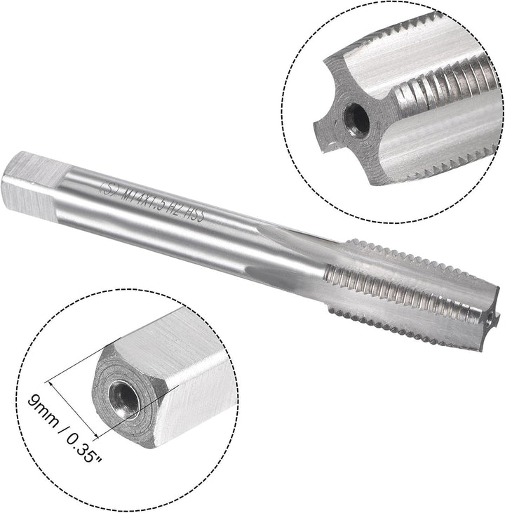 sourcing map Gewindebohrer Schneideisen Set M14 x 1,5mm, Gewindeschneider Schneideisen Set mit Legie