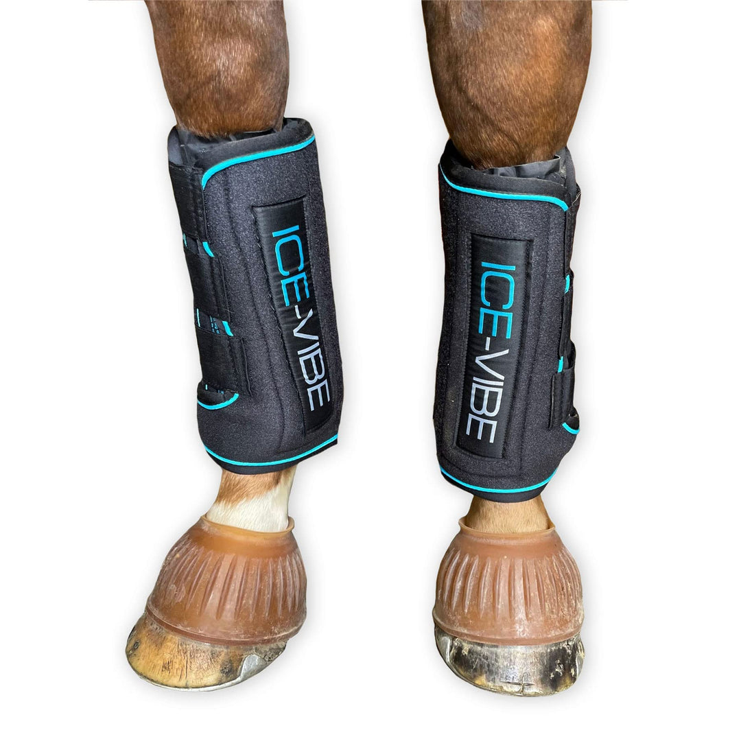 Horseware Ice-Vibe Boots Full Black Aqua, Full Black Aqua