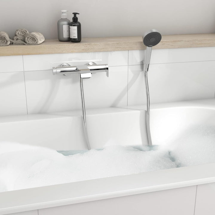 hansgrohe Duschset Pulsify S, Duschkopf mit Schlauch und Halterung, Handbrause mit 1 Strahlart, Chro