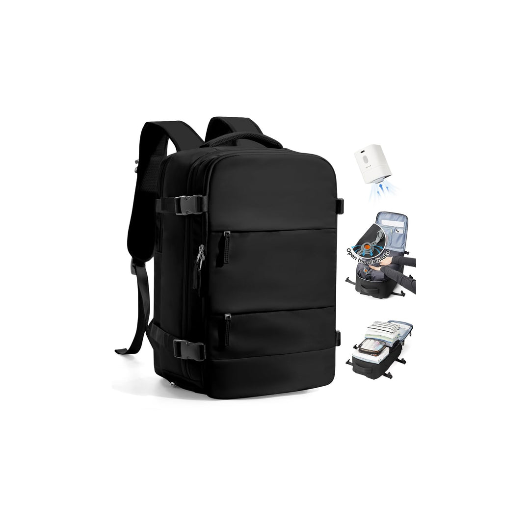 SZLX Grosser Reiserucksack Damen,Vakuum Rucksack mit Pumpe Ryanair Handgepäck 40x30x20 Herren, Wizza