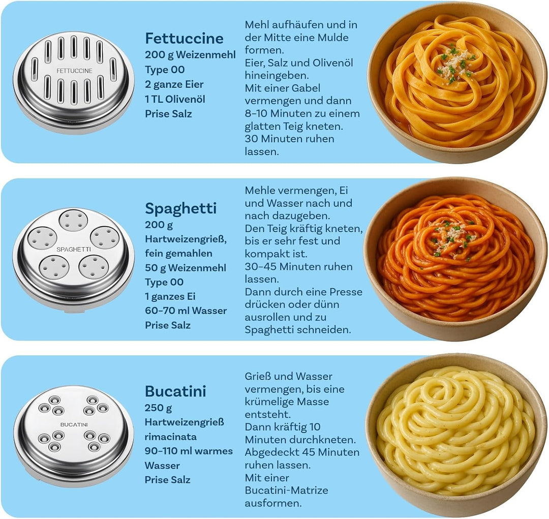 Pasta Press Aufsatz für KitchenAid Küchenmaschinen von MMOBIEL – 7-in-1 Pasta Maker mit Austauschbar