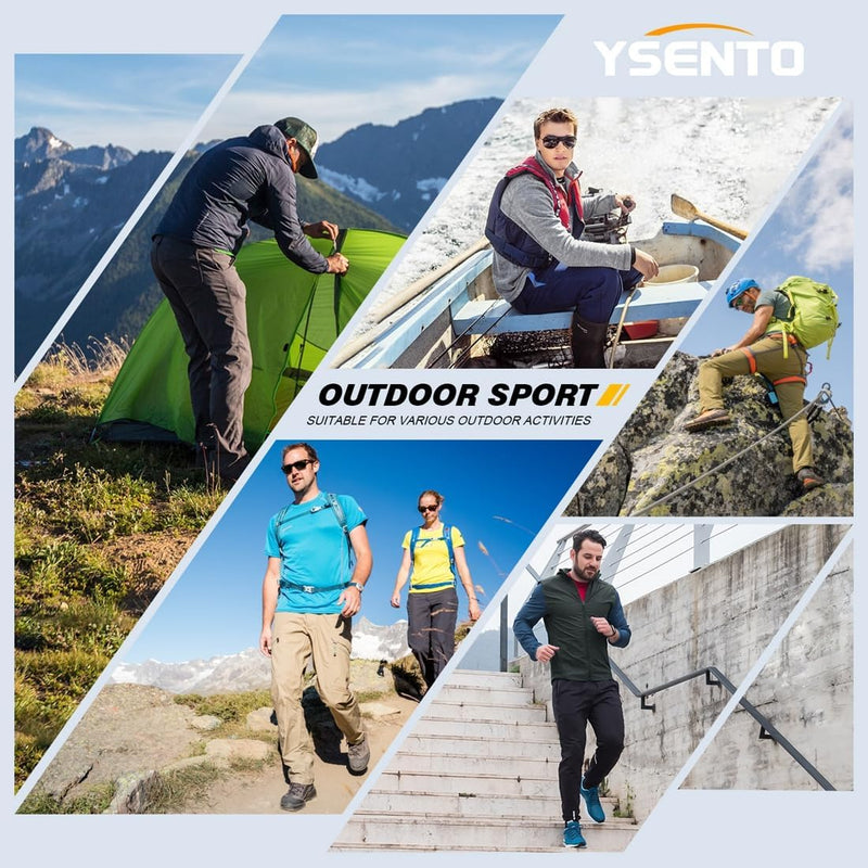 YSENTO Herren Wanderhose Outdoorhose Trekkinghose Sommer Leichte Atmungsaktiv Schnell Trockend Funkt