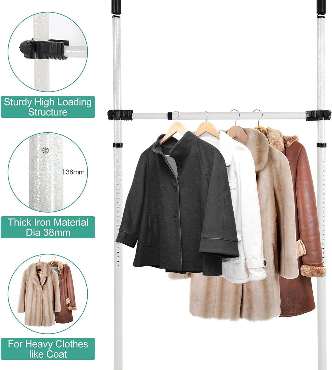 Yosoo Health Gear Begehbarer Kleiderschrank System, Teleskop Kleiderstange, Offener Kleiderschrank S