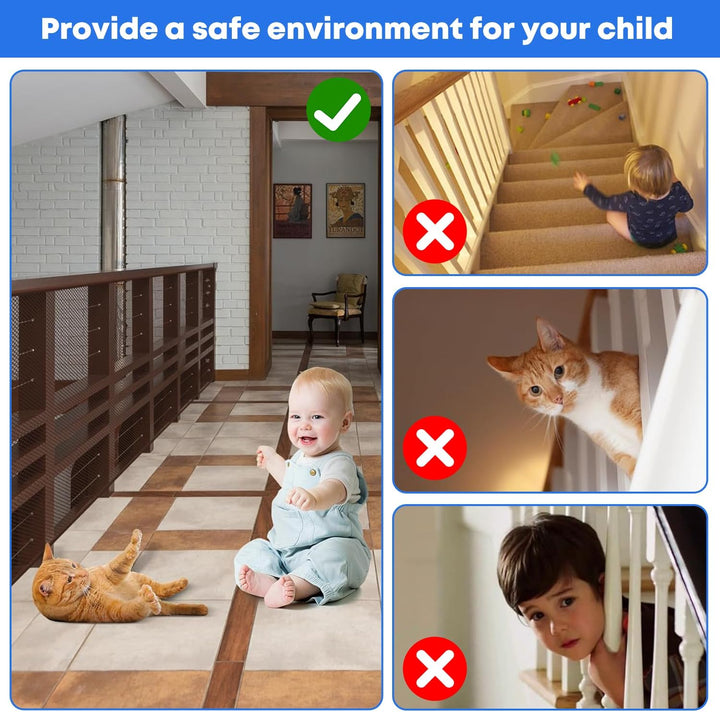 Kinder Sicherheitsnetz, Baby Balkon Geländer Treppenhaus Sicherheitsnetz, Erhöhtes Langlebiger Trepp