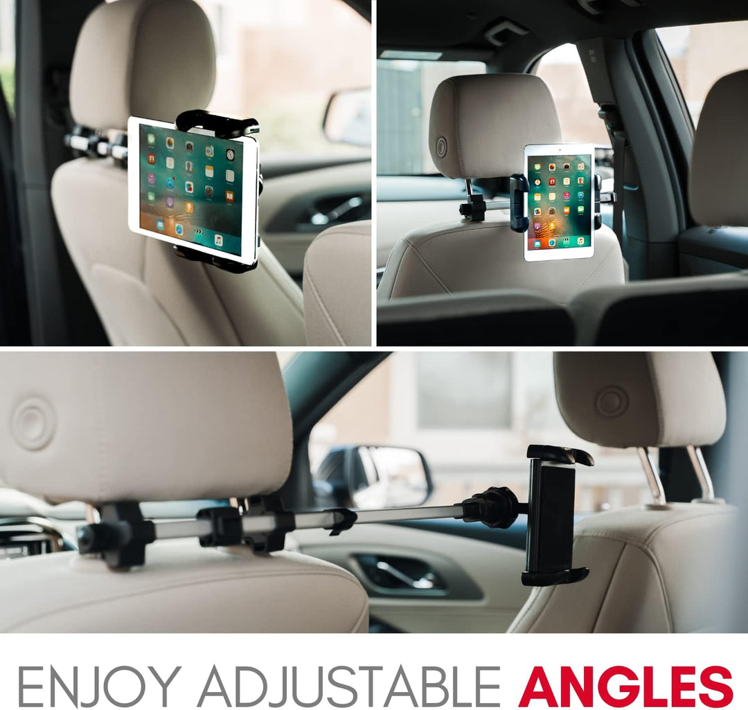 Macally Kfz-Kopfstützen-Halterung für iPad Pro/Air/Mini, Tablets, Nintendo Switch Silber, silber