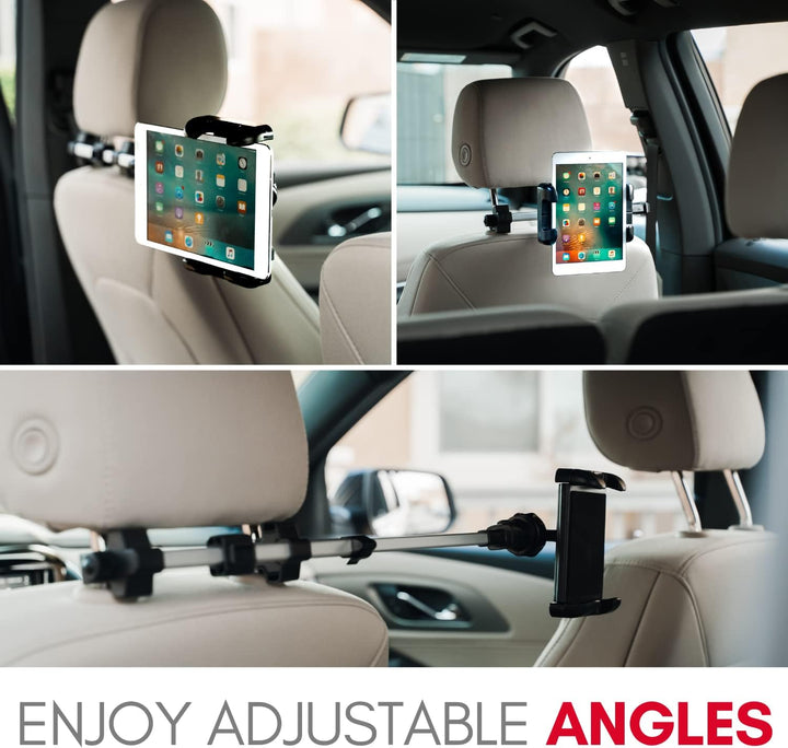 Macally Kfz-Kopfstützen-Halterung für iPad Pro/Air/Mini, Tablets, Nintendo Switch Silber, silber