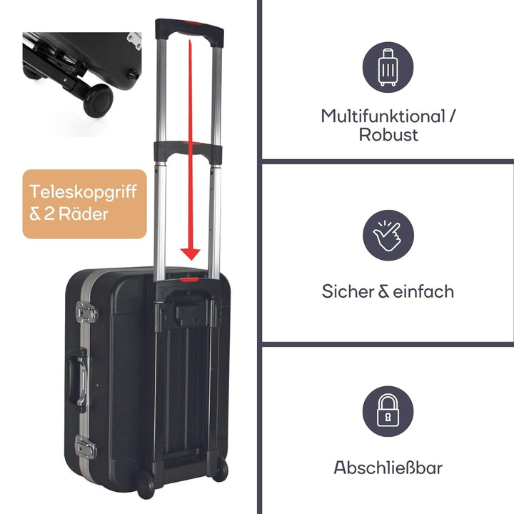 PEREL - 1819-T1 Werkzeug Reise Piloten Koffer aus ABS 138954