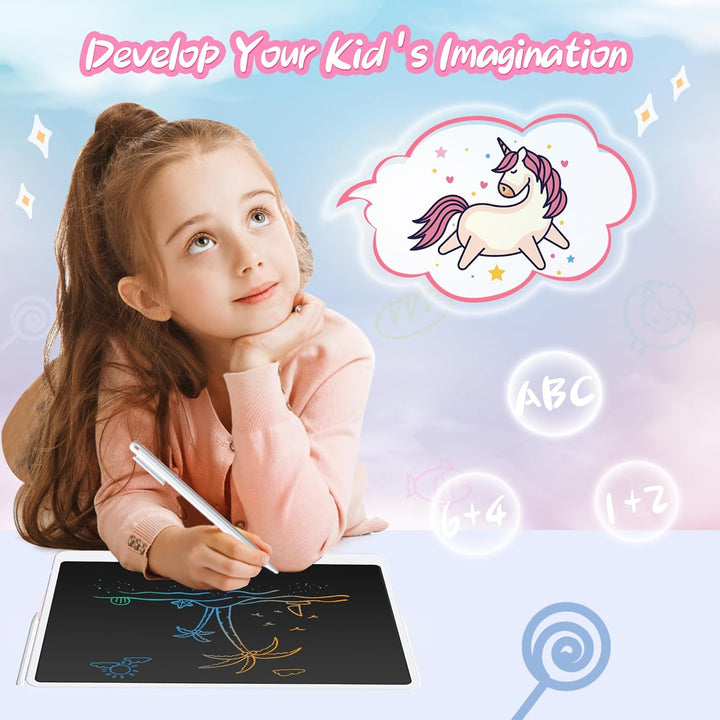 LEYAOYAO LCD Schreibtablett, 16-Zoll zeichentablett, farbenfrohes Zeichentafeln für Kinder, Auto-Rei