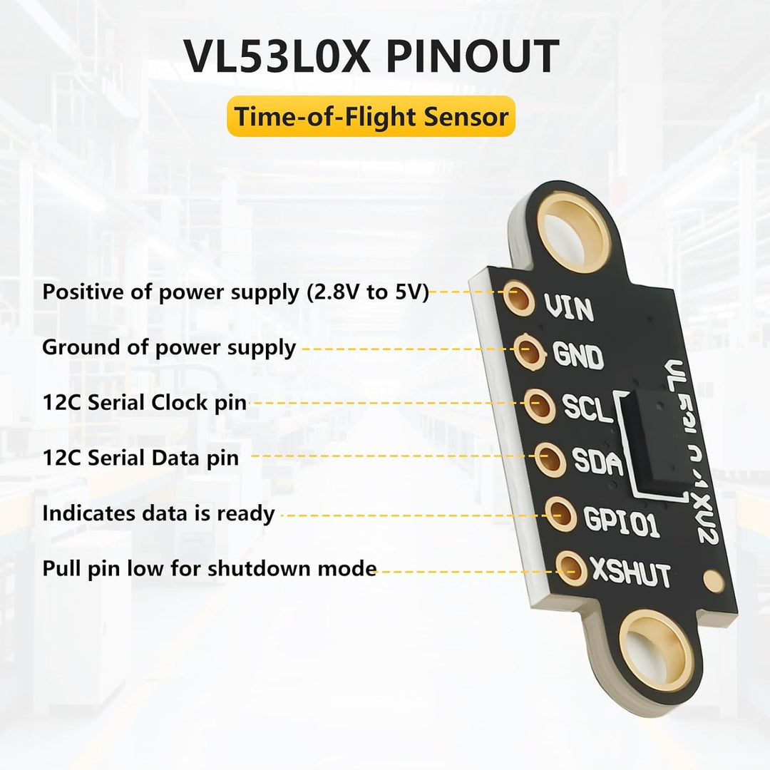 VL53L0X Laser Distanzsensor,VL53L0X V2 Laser-Abstandssensor-Modul,VL53L0X Time-of-Flight-Entfernungs