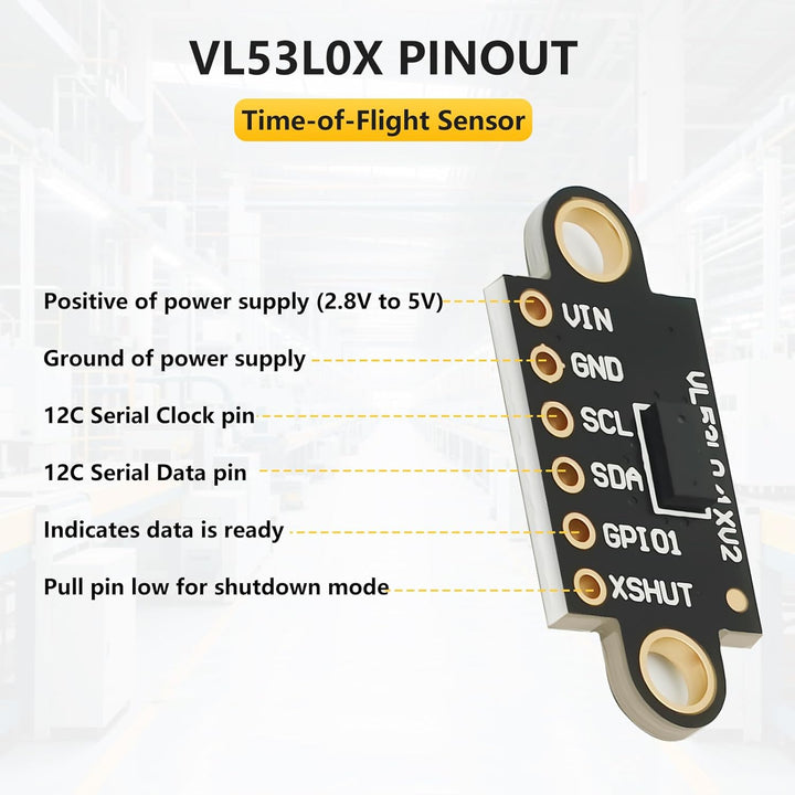 VL53L0X Laser Distanzsensor,VL53L0X V2 Laser-Abstandssensor-Modul,VL53L0X Time-of-Flight-Entfernungs
