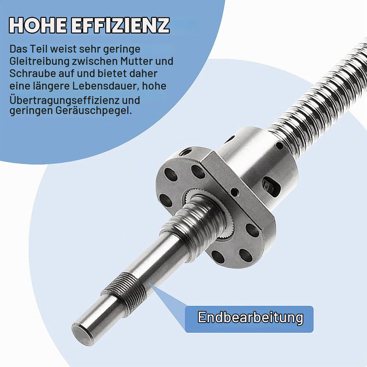 CNCMANS SFU1204 Kugelumlaufspindel SFU1204 800mm Edelstahl Ball Screw Gewindespindel mit Bearbeitete