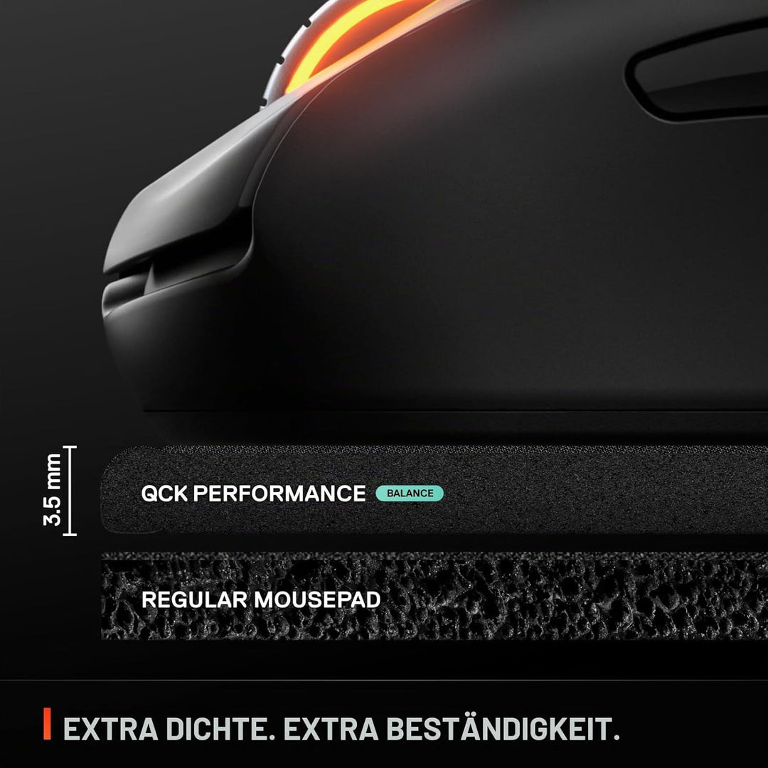 SteelSeries QcK XL Performance Balance Gaming-Mauspad, extra Dichte für EIN sanftes Gleiten, Flache