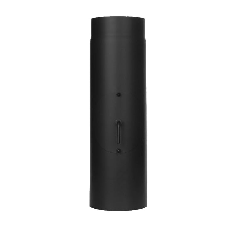 Rauchrohr/Ofenrohr 500mm, Ø120mm mit Drosselklappe/Reinigungsöffnung