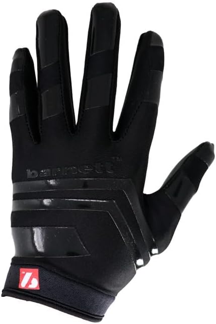 BARNETT FRG-03 Schwarz professionell Receiver Fussball Handschuhe, RE, DB, RB, S