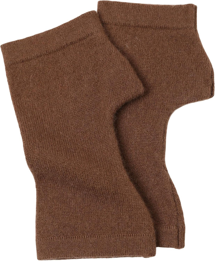 Prettystern Kaschmir-Wolle Damen Pulswärmer fingerlose Handschuhe Hand-Stulpen, 19 cm X 10 cm Kaffee