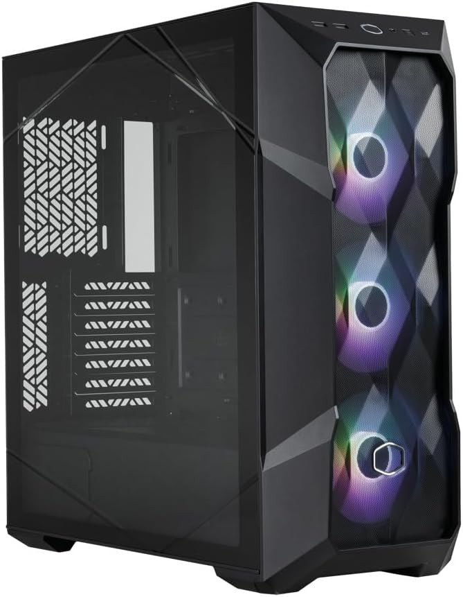 Cooler Master MasterBox TD500 Mesh V2 – E-ATX Gehäuse mit tesselliertem Mesh, Mid-Tower mit 3 x 120