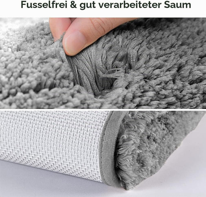 Badematte Rutschfest Badteppich Verdickt Badezimmerteppich Weich Badeteppich Flauschige Mikrofaser B