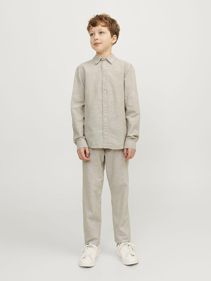 JACK & JONES Boy Oberhemd Oberhemd Junior 128 Crockery, 128 Crockery