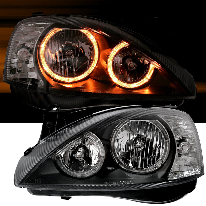 AD Tuning GmbH & Co. KG DEPO Angel Eyes Scheinwerfer Klarglas Schwarz mit Standlichtringe