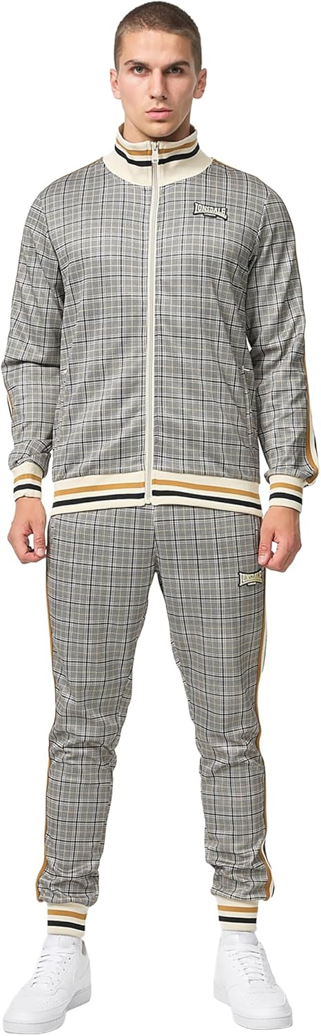 Lonsdale Herren Athboy Track Suit 3XL Sand/Brown, 3XL Sand/Brown