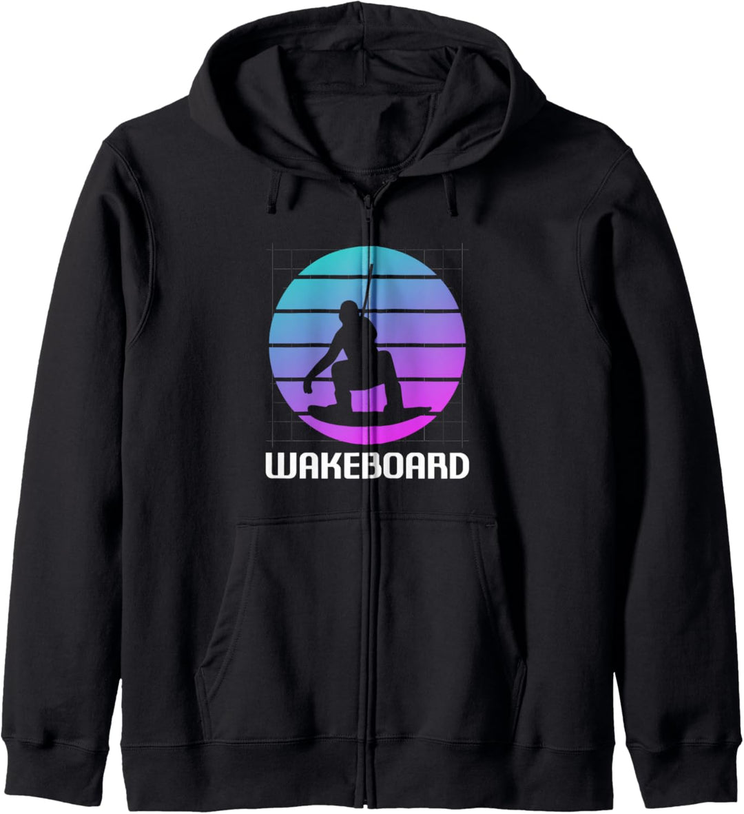 Wakeboard-Wakeboard, Retro, Vintage, klassisches Design, Wakeboard, Wakeboard, Wakeboarder Kapuzenja