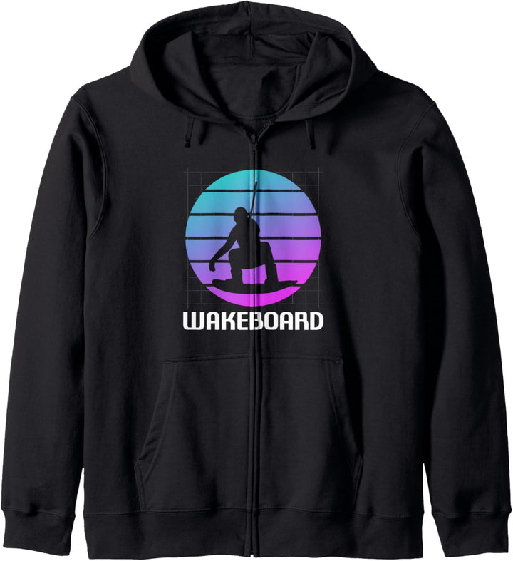 Wakeboard-Wakeboard, Retro, Vintage, klassisches Design, Wakeboard, Wakeboard, Wakeboarder Kapuzenja