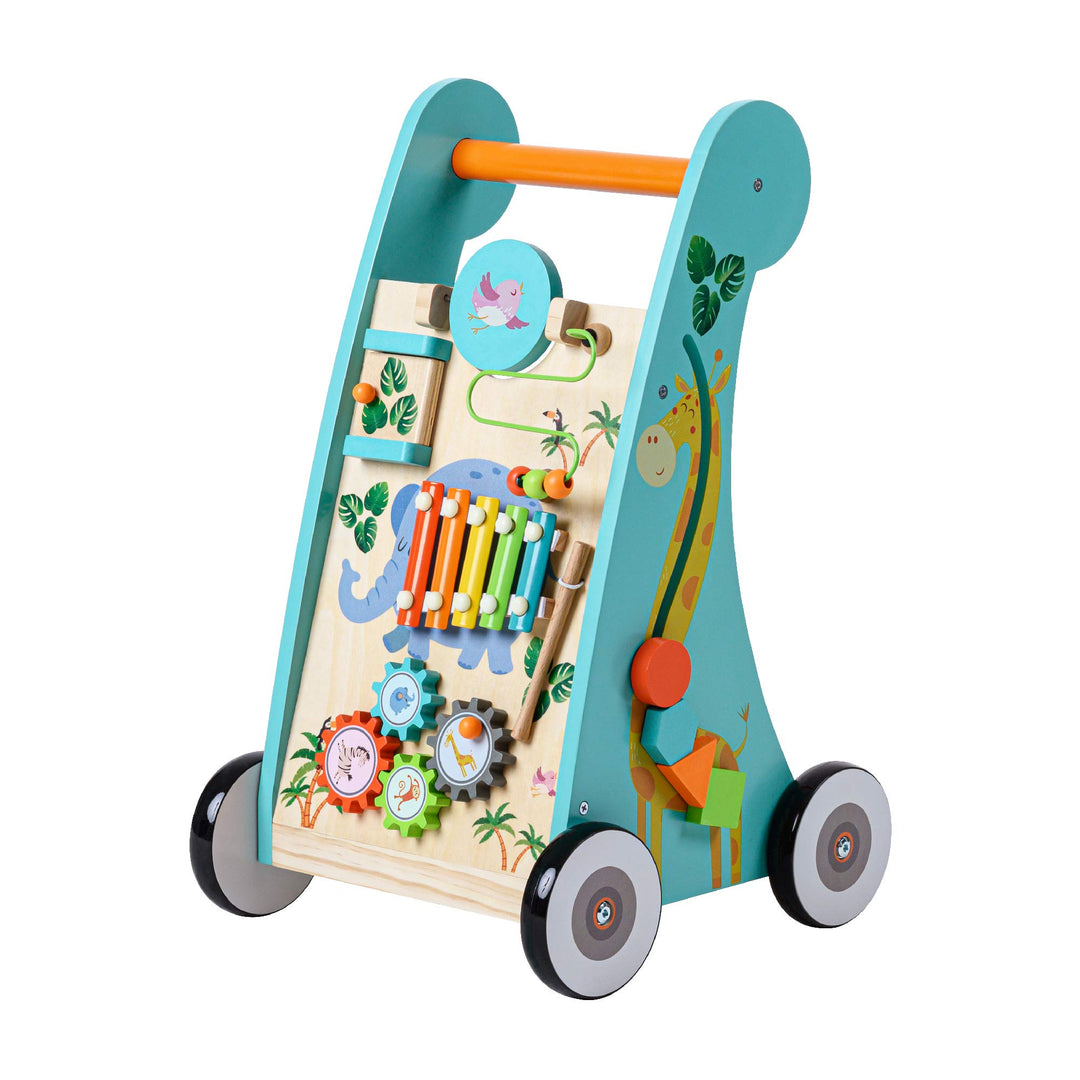 Teamson Kids Kinder Vorschule Labor Spielen Holz Lauflernhilfe & Aktivitätszentrum Blau PS-T0008