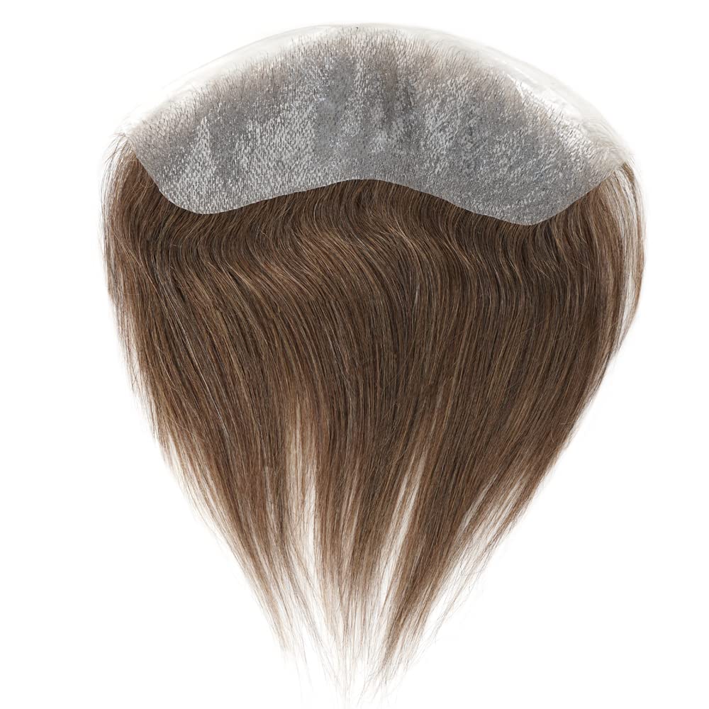 Lordhair Toupet Herren - Europäisches Echthaar Toupet, V-LOOP Skin Toupet für Männer, Toupet Echthaa