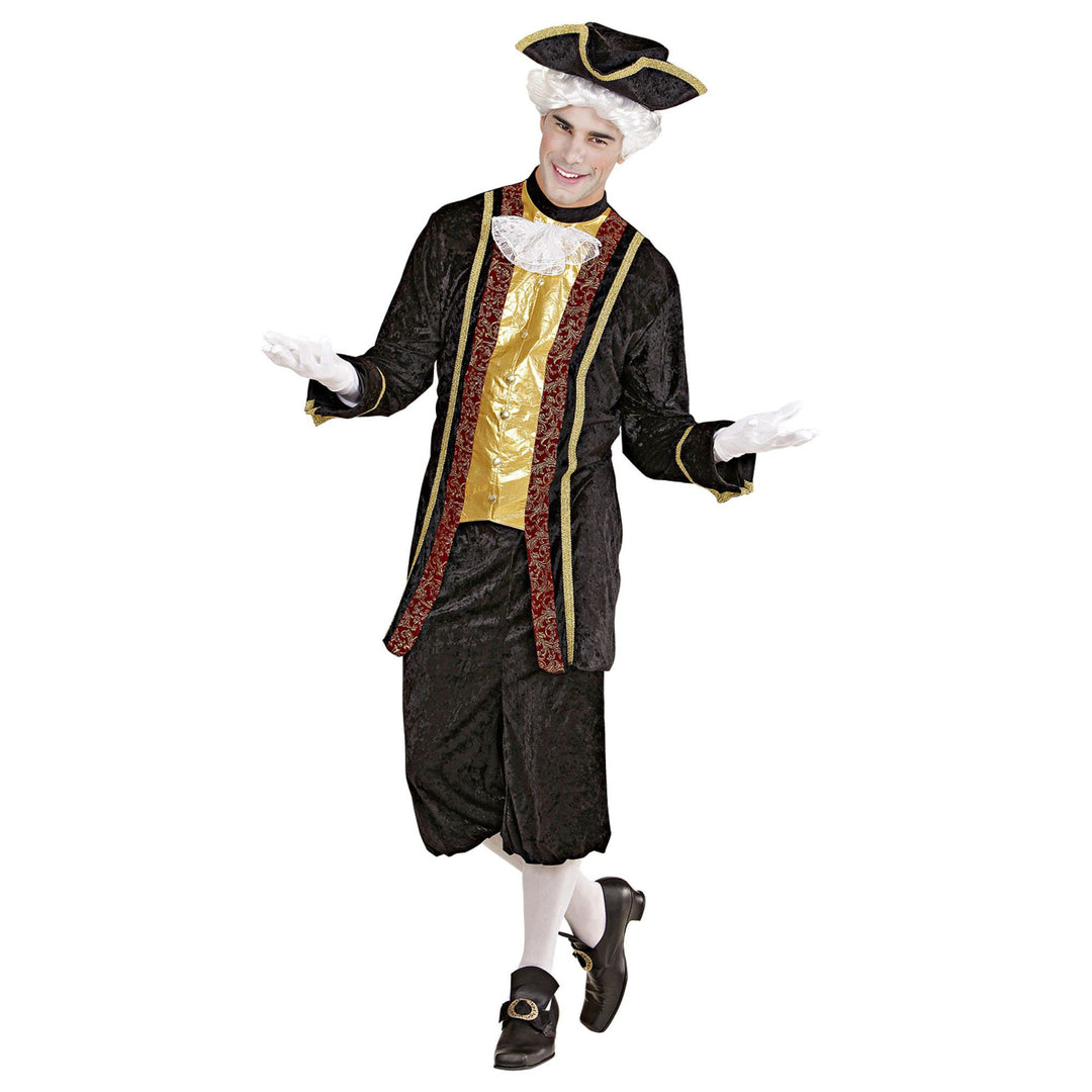 "VENETIAN NOBLEMAN" (coat with jabot, pants, hat) - (XL), XL