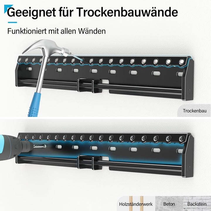 TV Wandhalterung ohne Bohren für 26-65 Zoll TV bis zu 70KG, Rigipswand No Stud Fernseher Halterung m