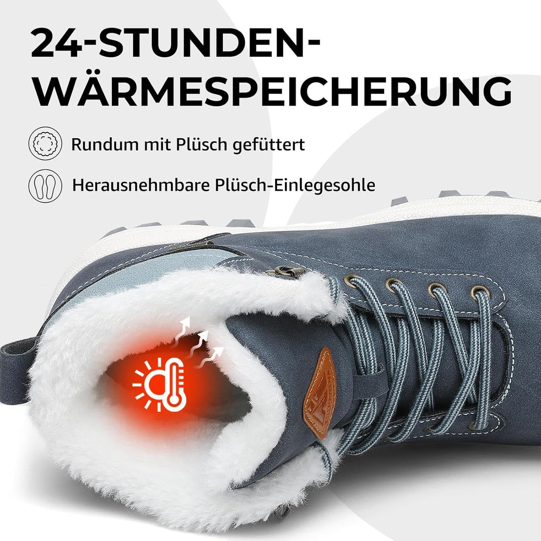 Mishansha Unisex Winterschuhe Herren Warme Gefütterte Winterstiefel Damen Wasserabweisend Wanderschu
