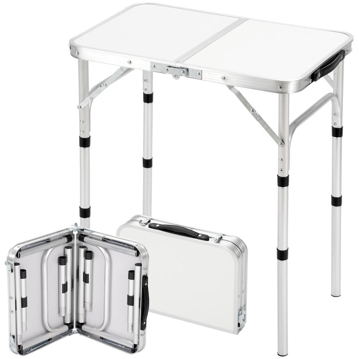 Velway Campingtisch Klappbar Höhenverstellbar 60x40cm - Leichter Alu Klapptisch Klein, Stabiler Gart