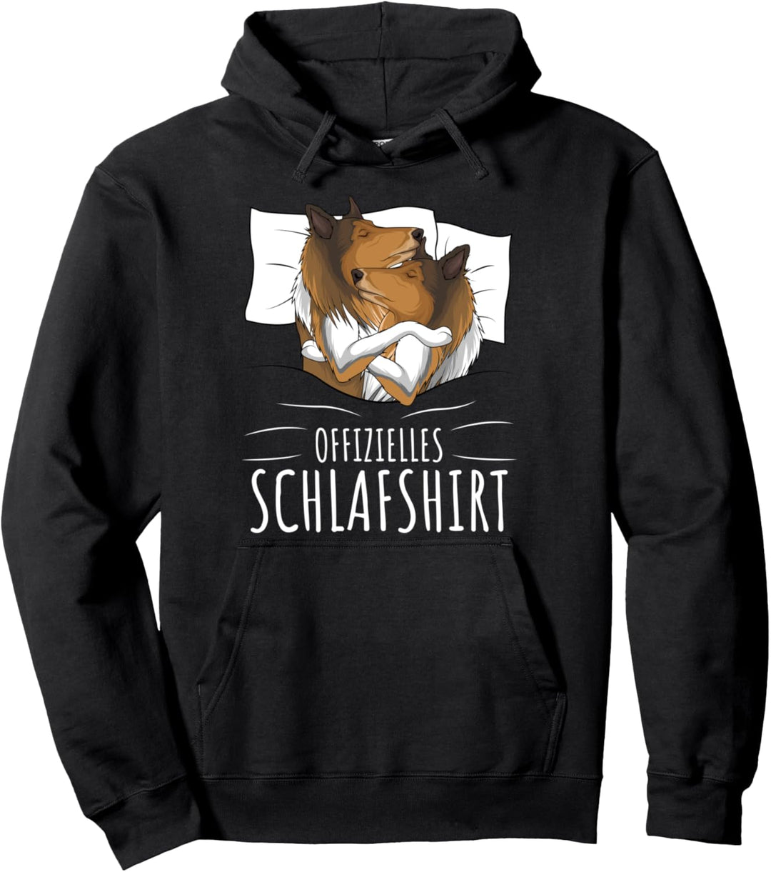 Offizielles Schlafshirt Collie Hund Pullover Hoodie